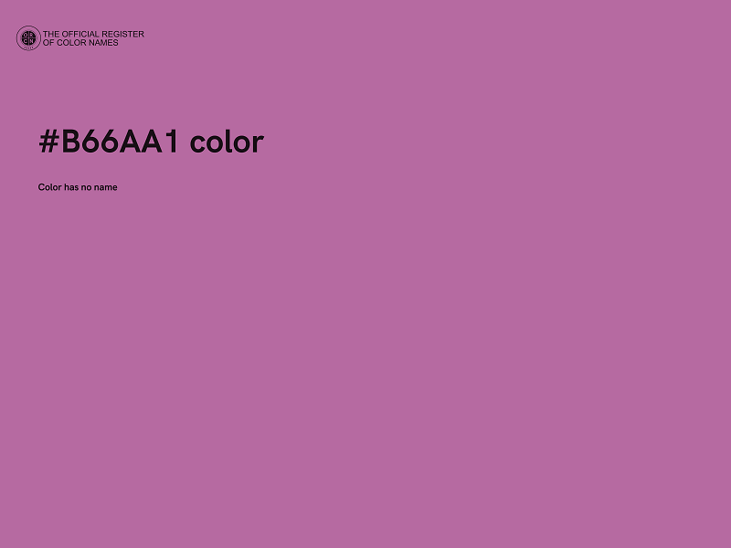 #B66AA1 color image