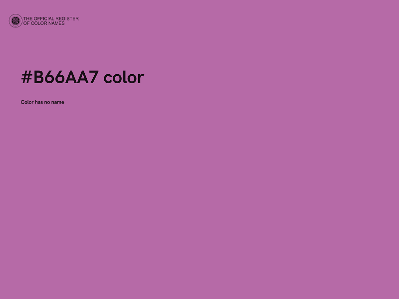 #B66AA7 color image