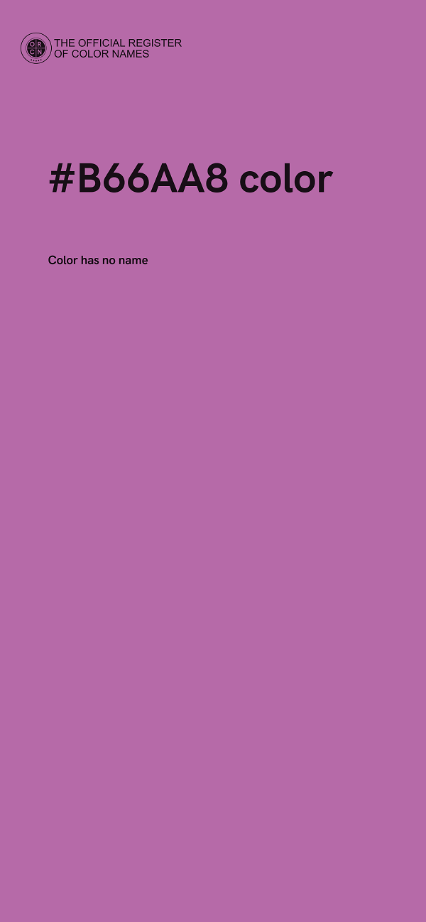 #B66AA8 color image