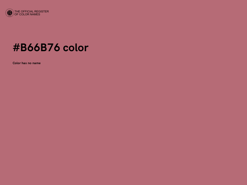 #B66B76 color image
