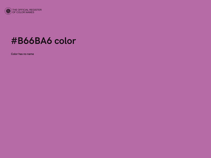 #B66BA6 color image