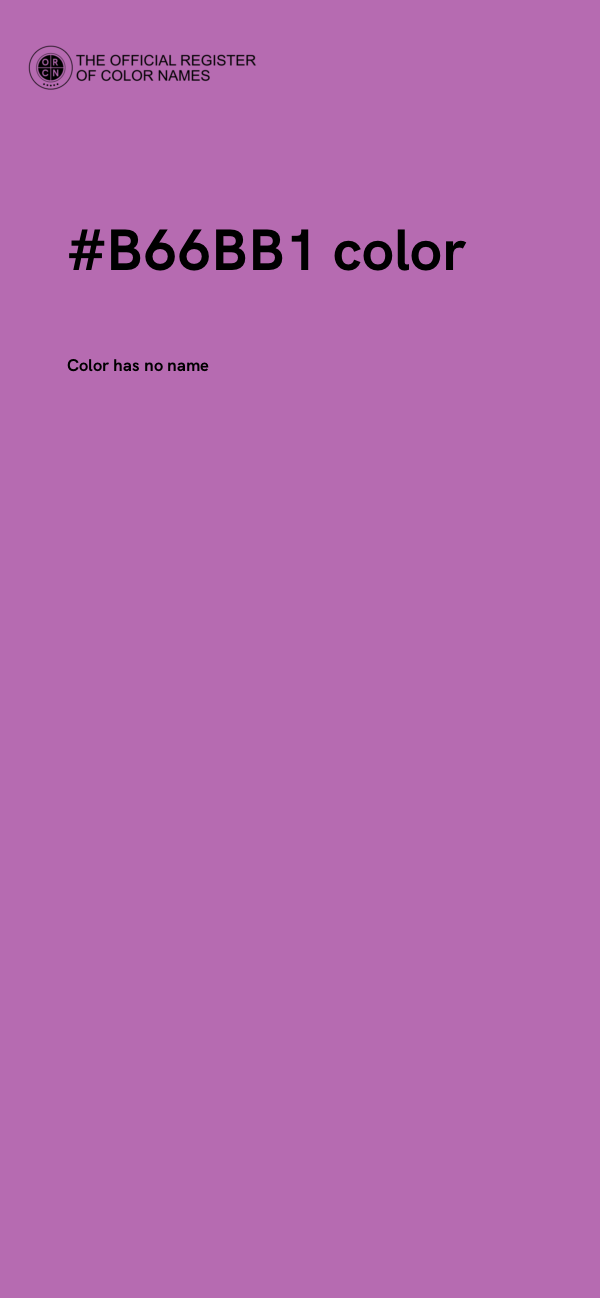 #B66BB1 color image