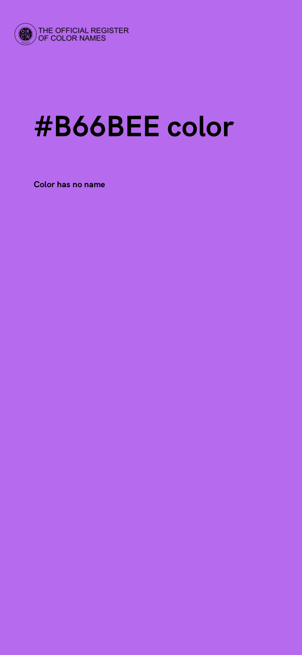 #B66BEE color image