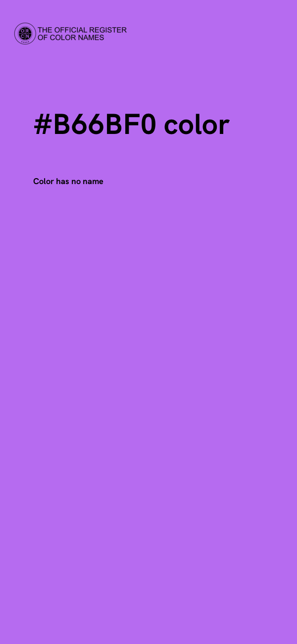 #B66BF0 color image