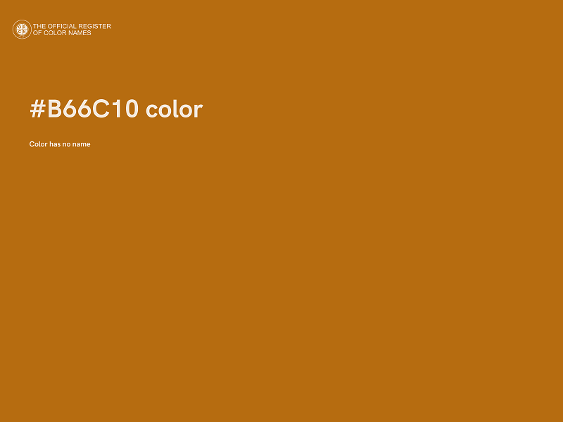 #B66C10 color image