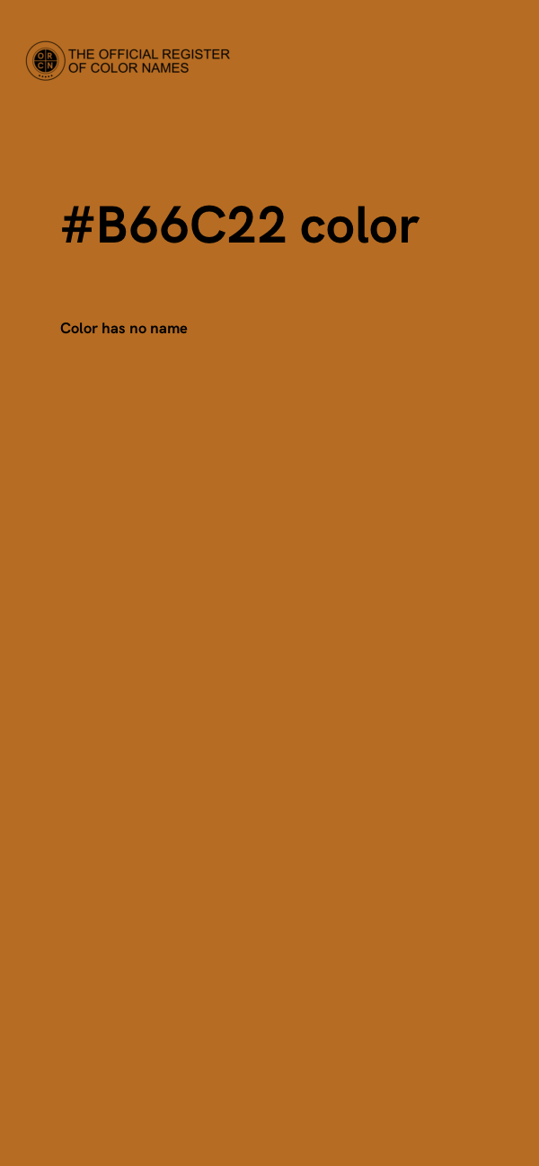 #B66C22 color image