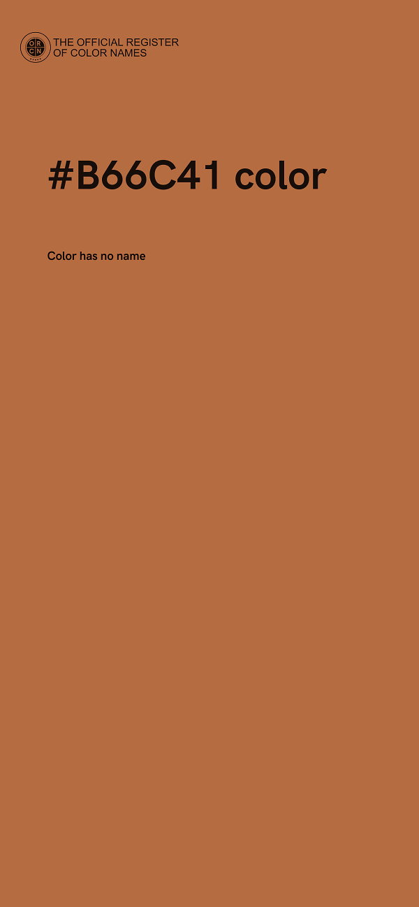 #B66C41 color image