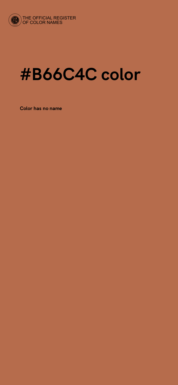 #B66C4C color image