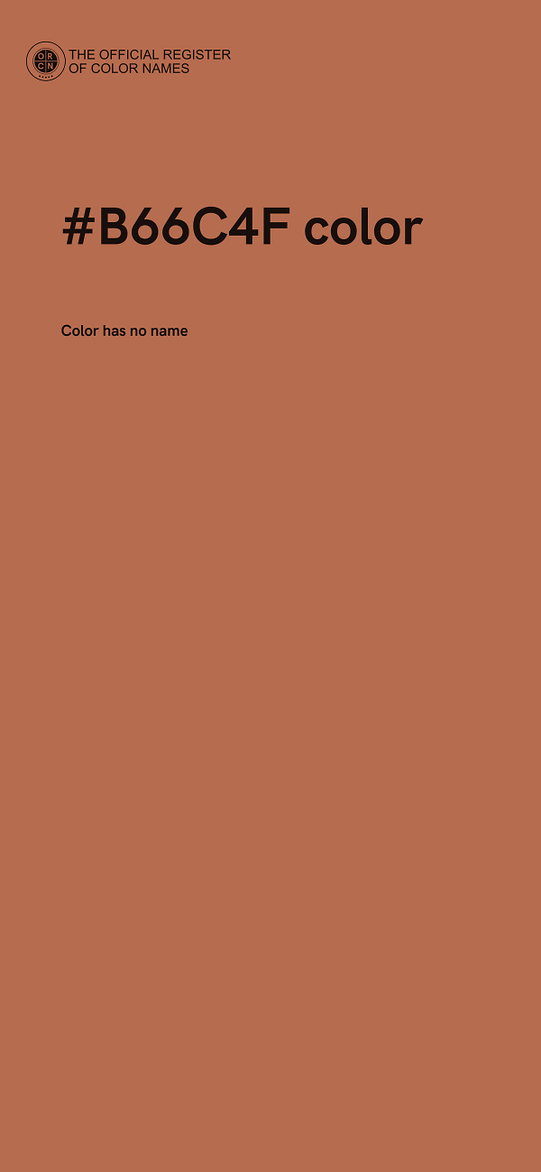 #B66C4F color image