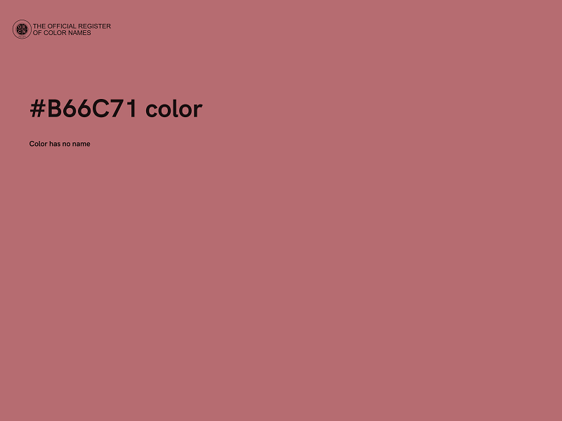 #B66C71 color image