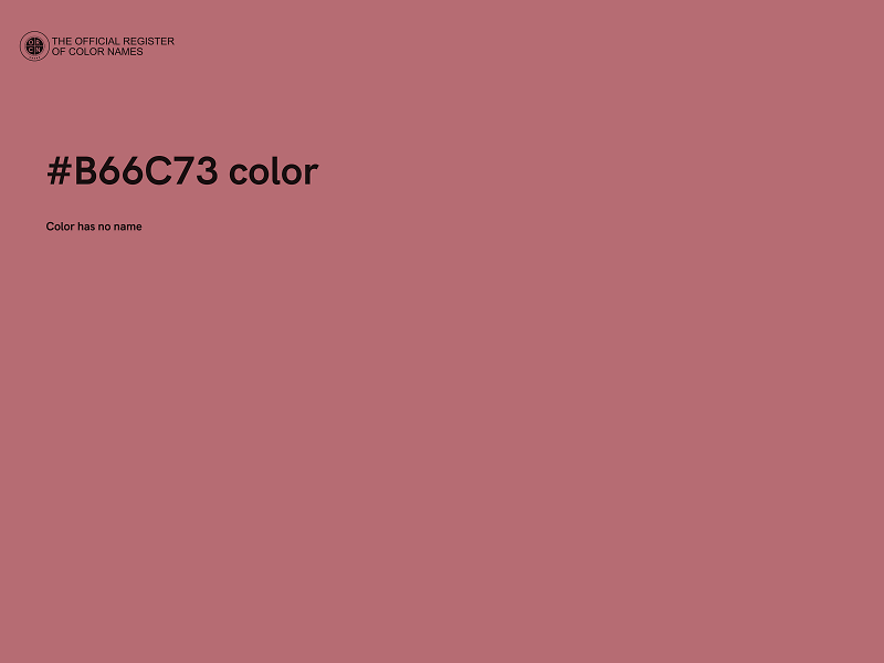 #B66C73 color image