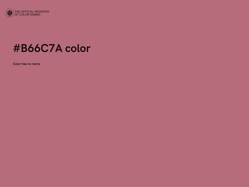 #B66C7A color image
