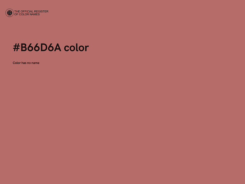 #B66D6A color image