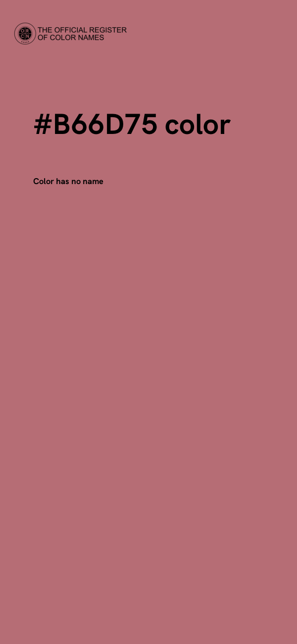 #B66D75 color image