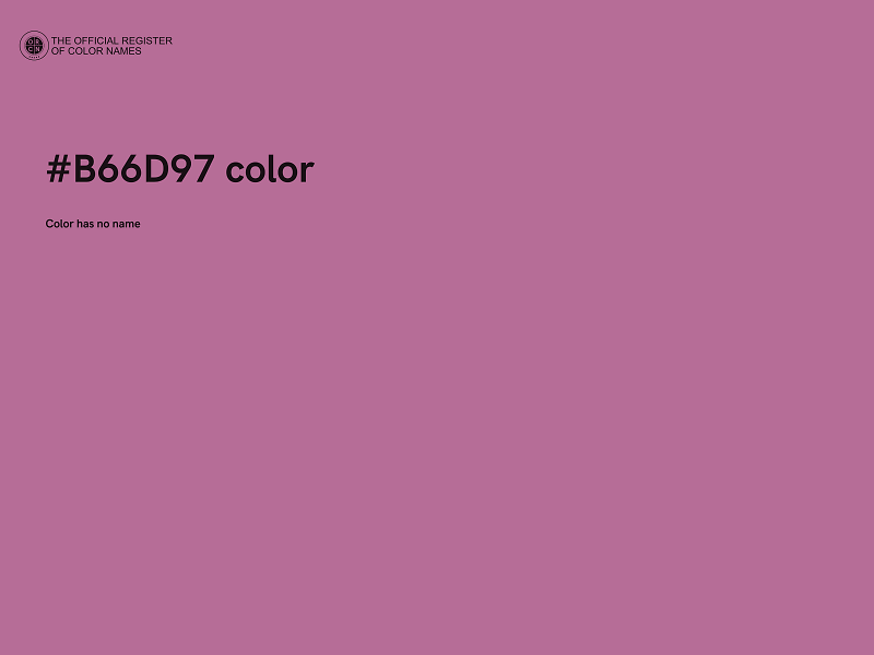 #B66D97 color image