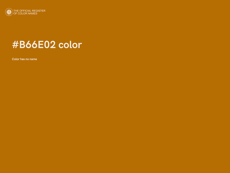 #B66E02 color image