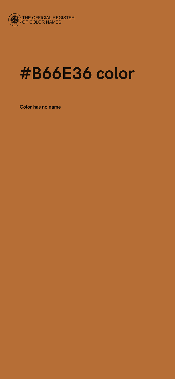 #B66E36 color image