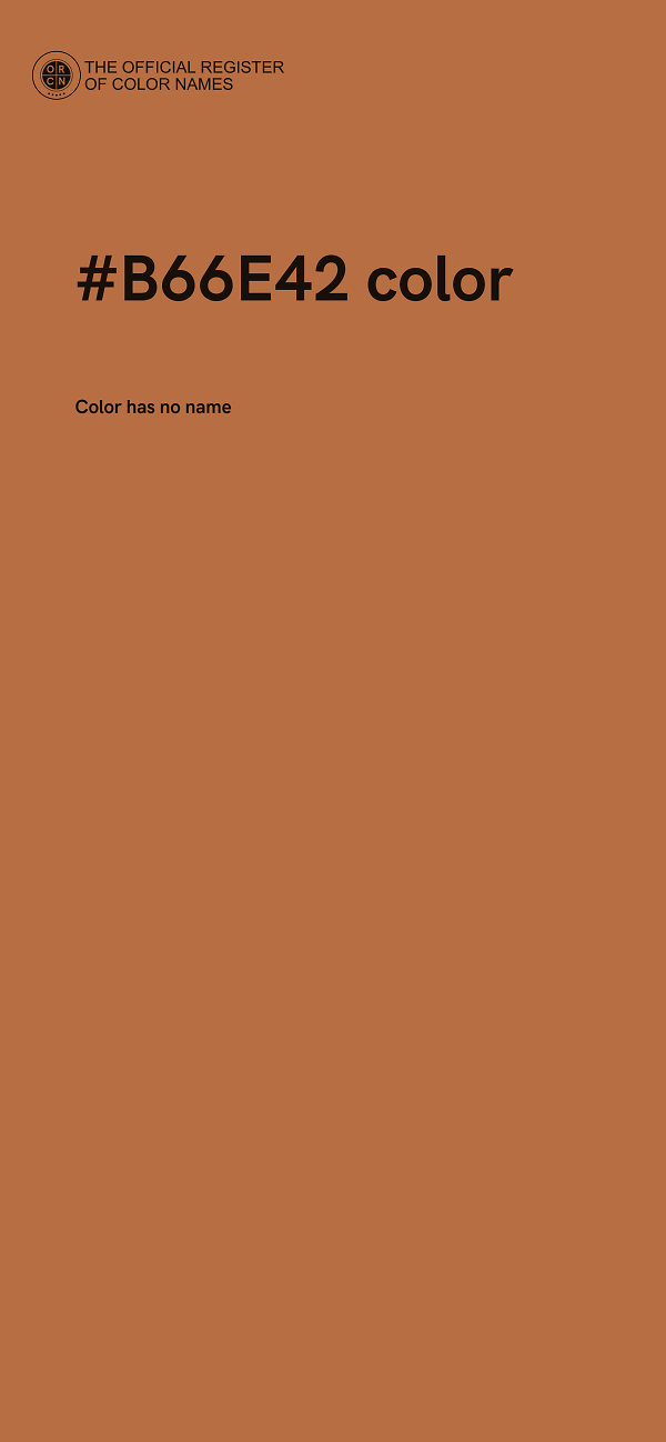 #B66E42 color image