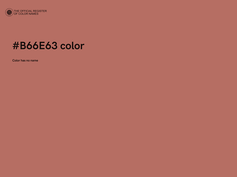 #B66E63 color image