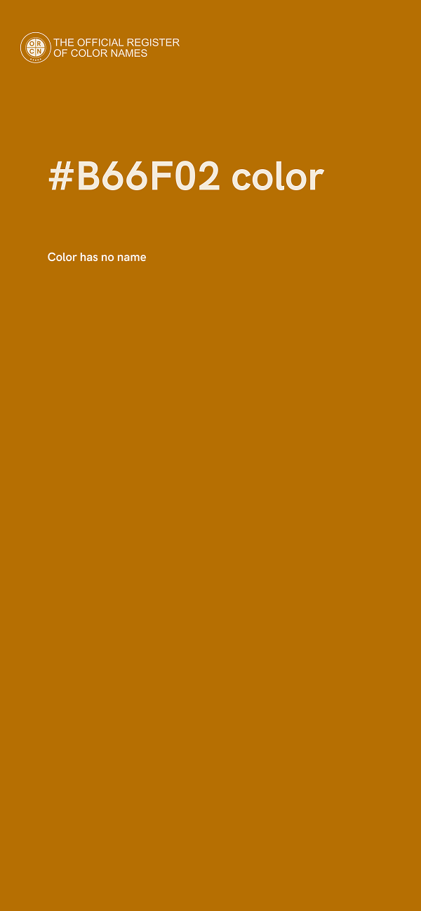 #B66F02 color image