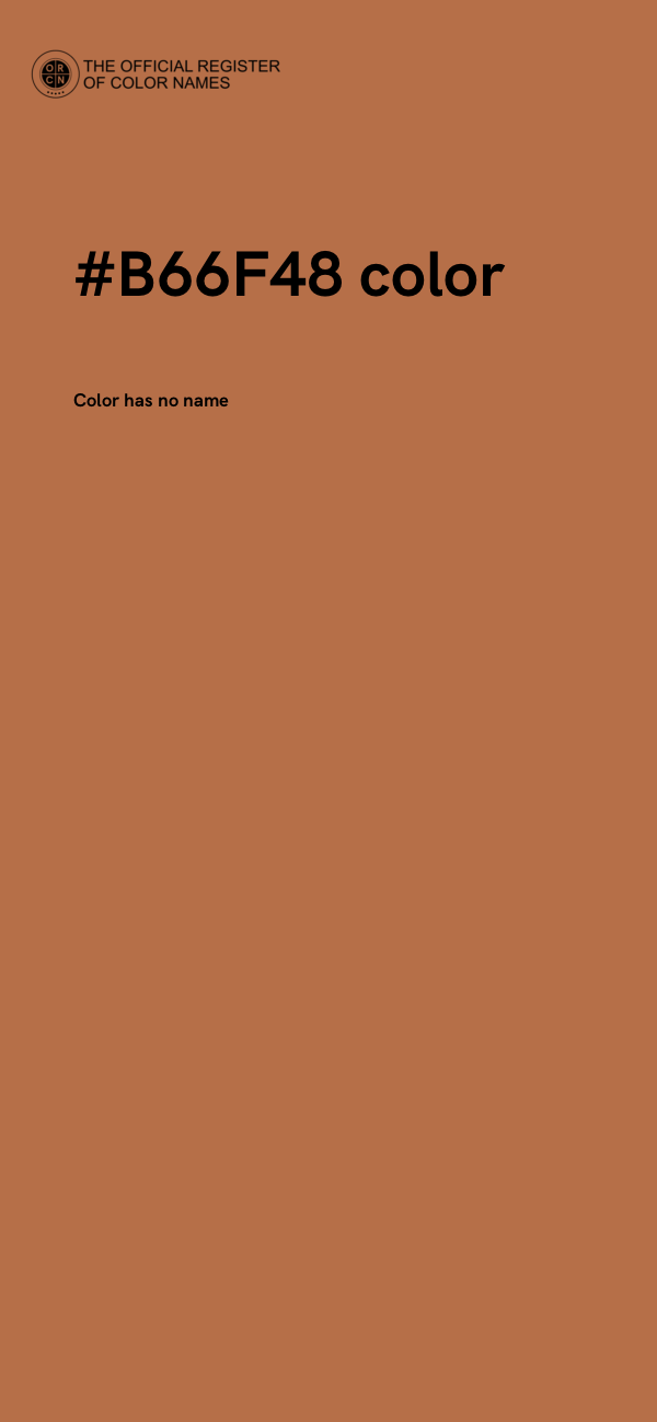 #B66F48 color image