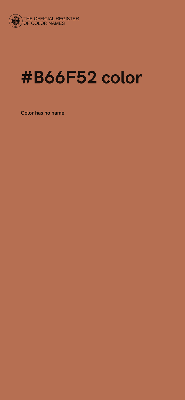 #B66F52 color image