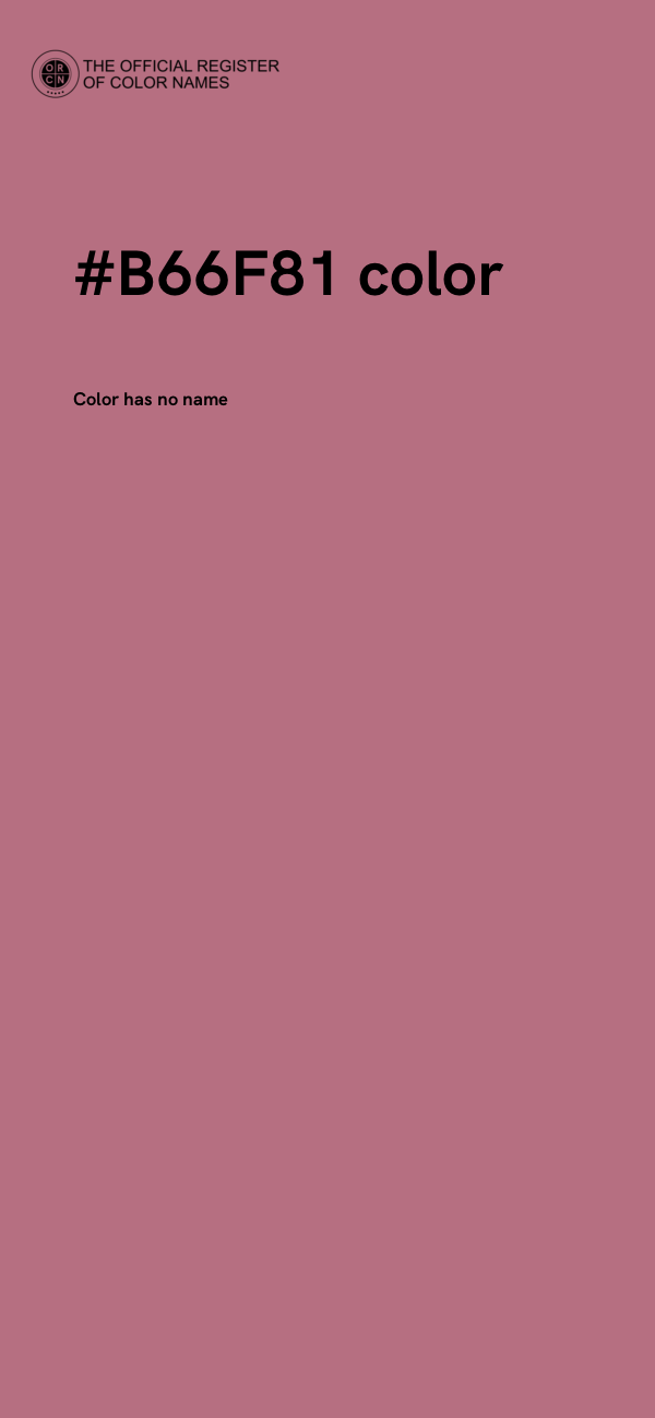 #B66F81 color image