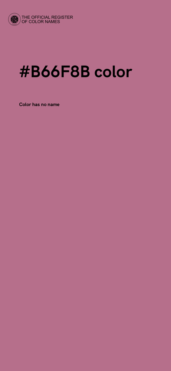 #B66F8B color image