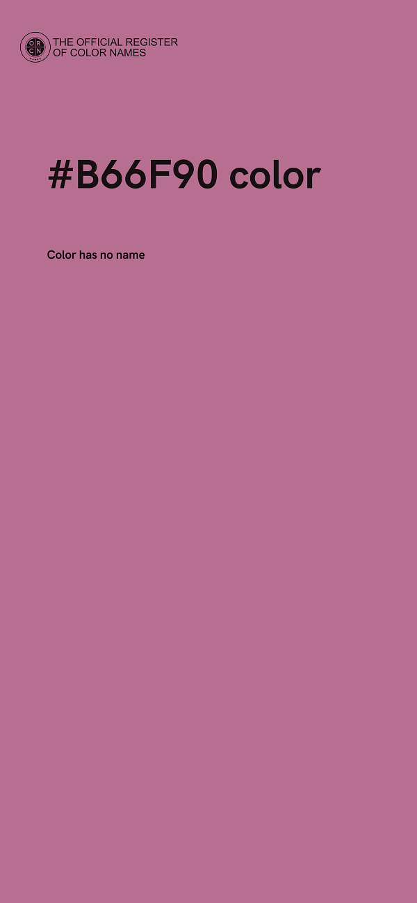 #B66F90 color image