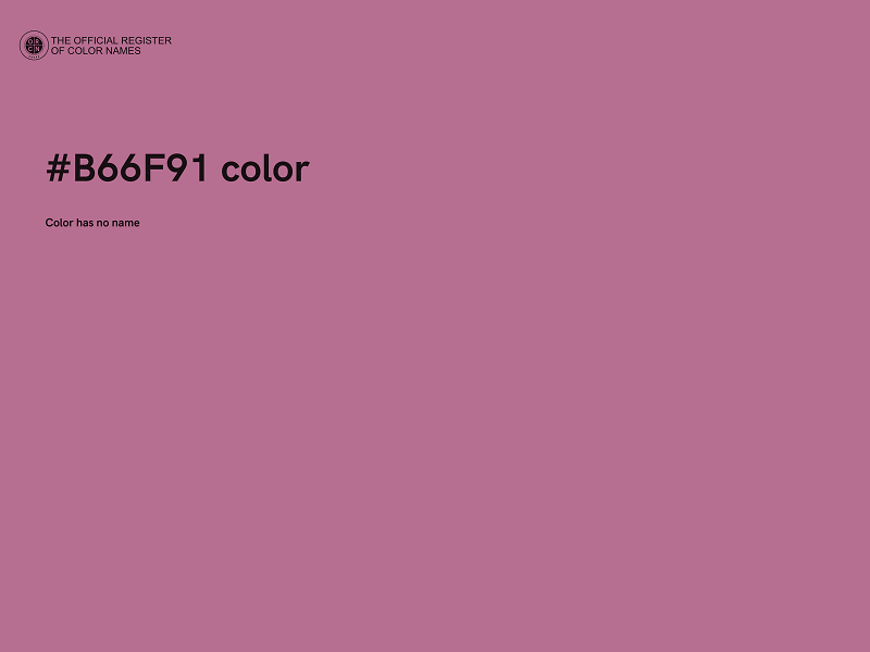 #B66F91 color image