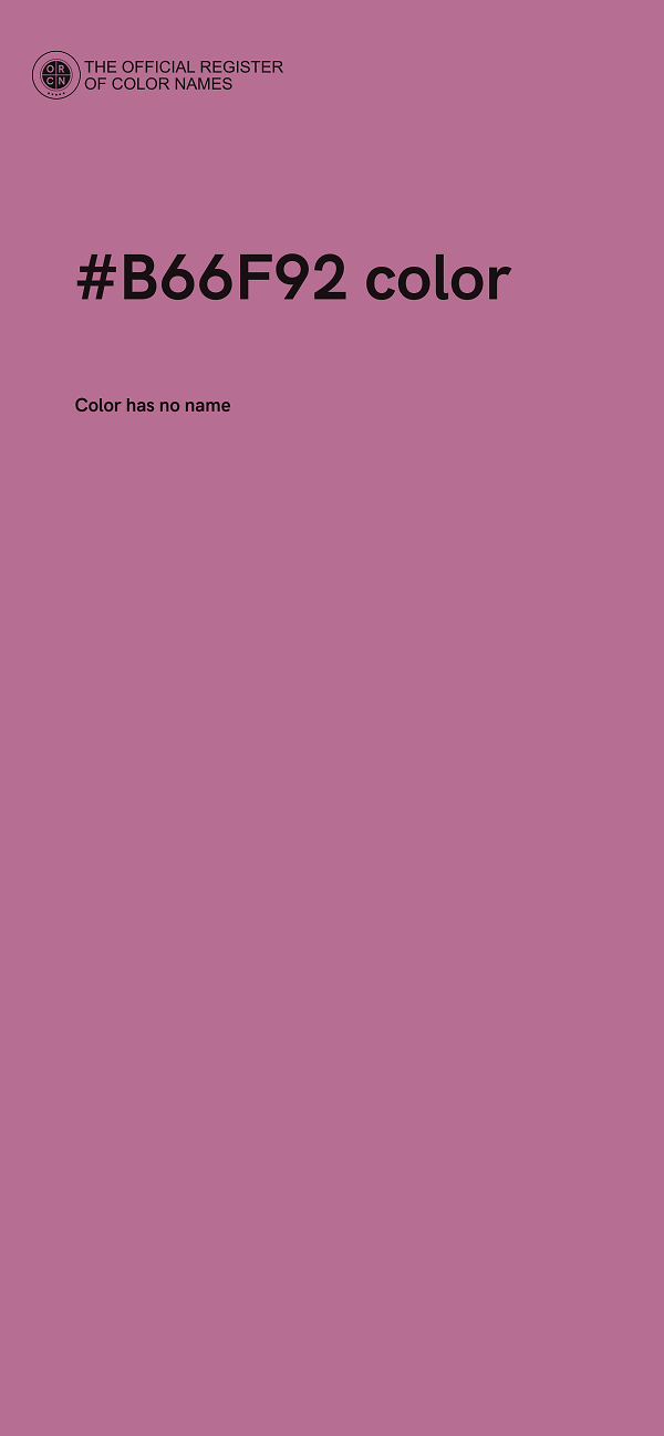 #B66F92 color image