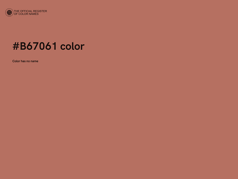 #B67061 color image