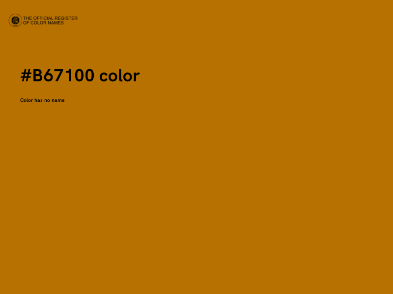 #B67100 color image