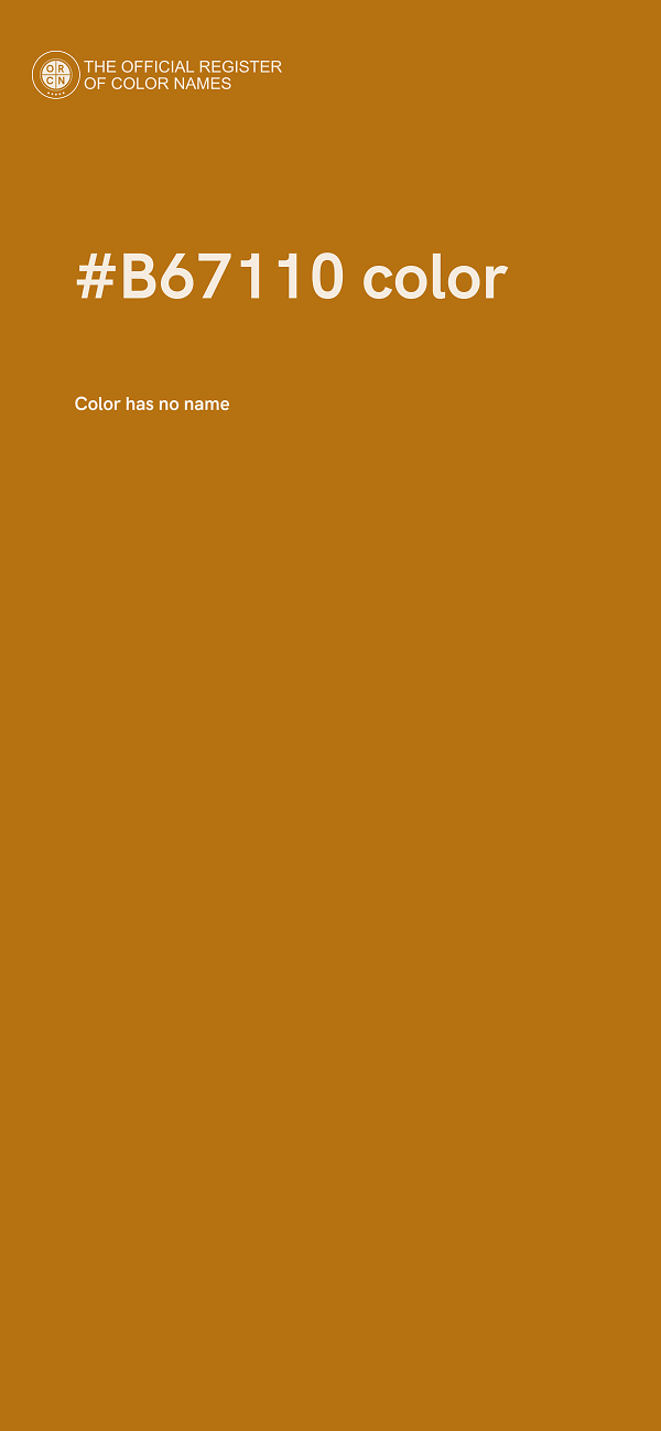 #B67110 color image