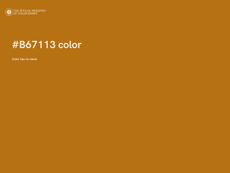 #B67113 color image