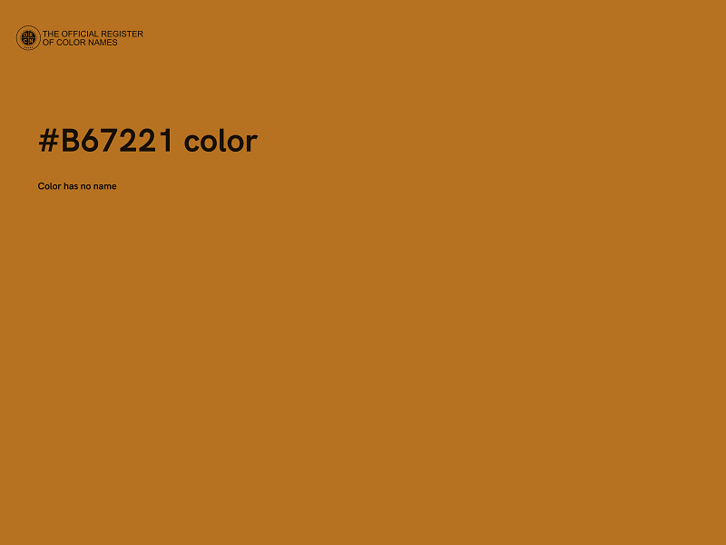 #B67221 color image