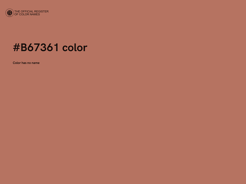#B67361 color image