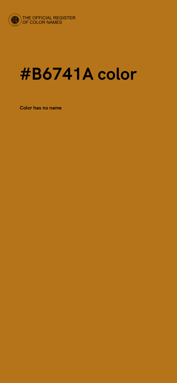 #B6741A color image