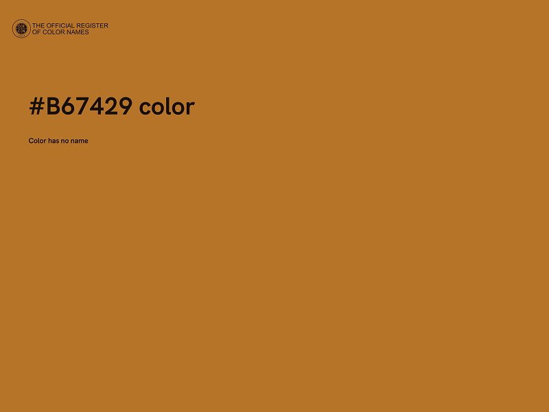 #B67429 color image
