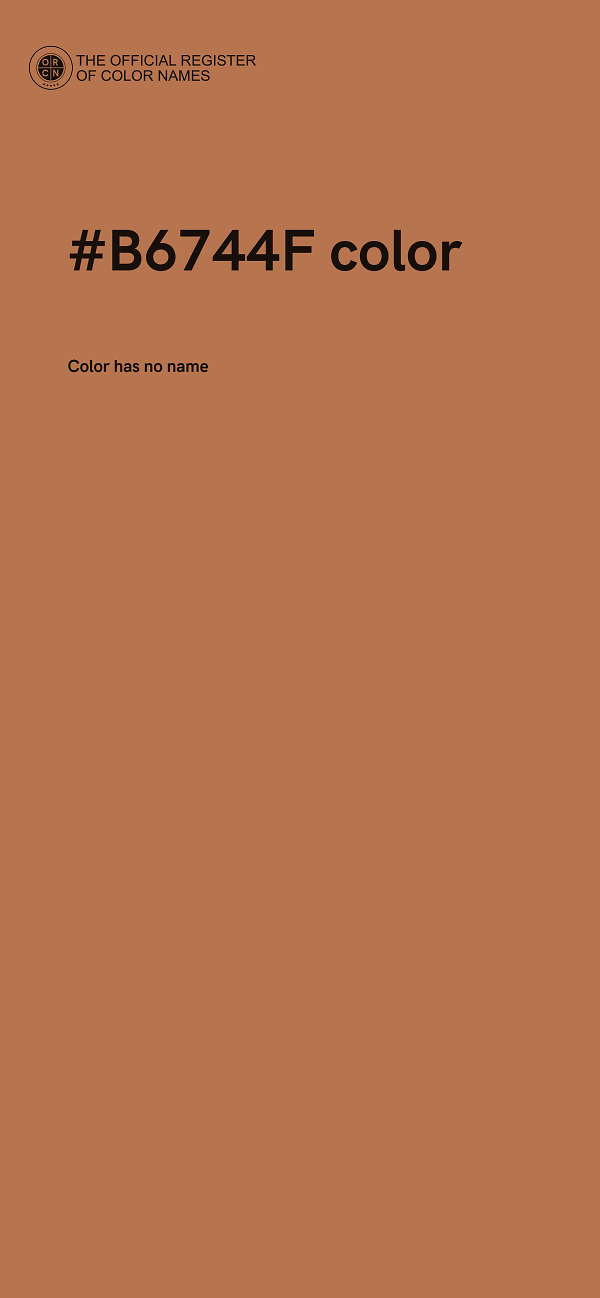 #B6744F color image
