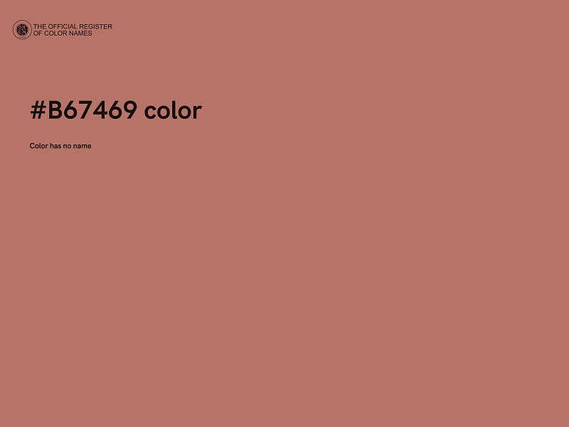 #B67469 color image