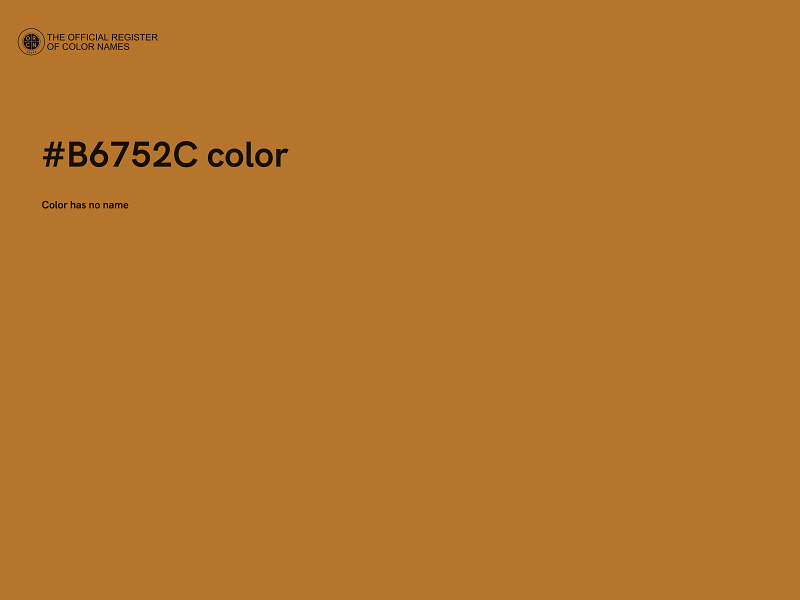 #B6752C color image