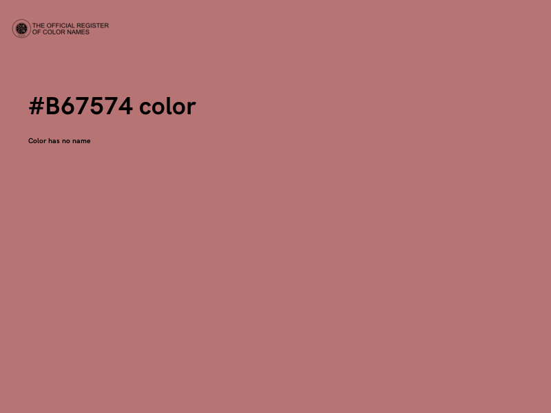 #B67574 color image