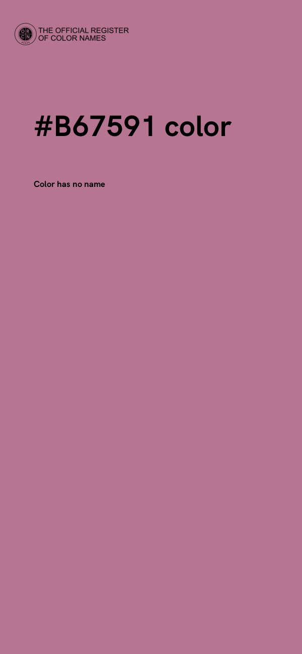 #B67591 color image