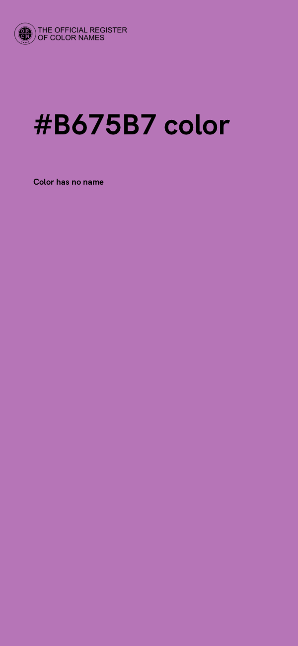 #B675B7 color image