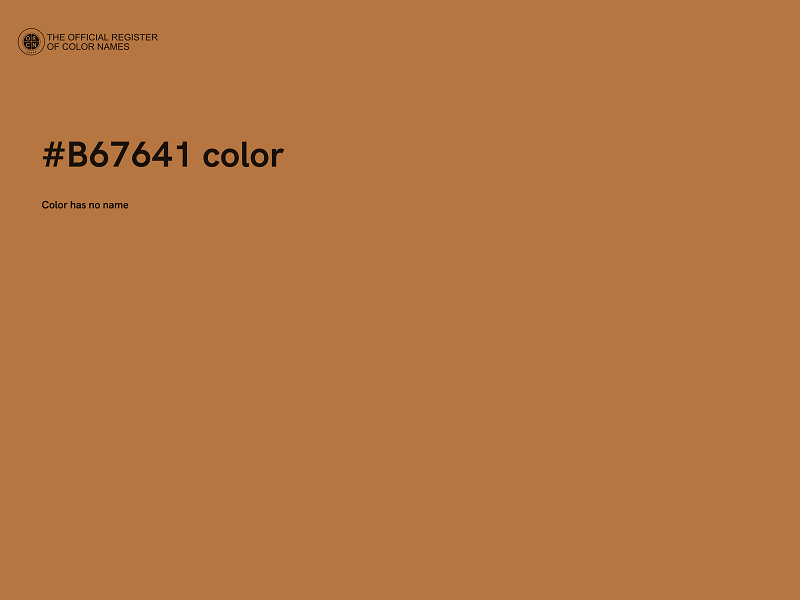 #B67641 color image