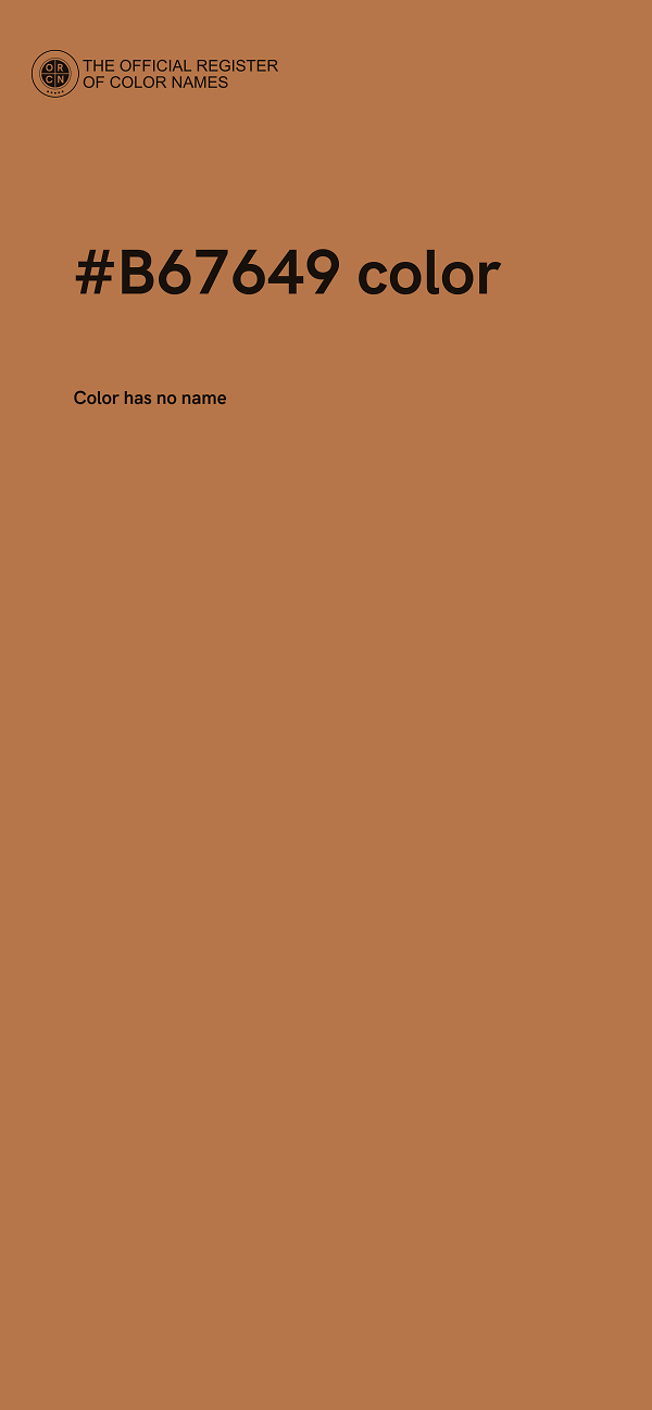#B67649 color image