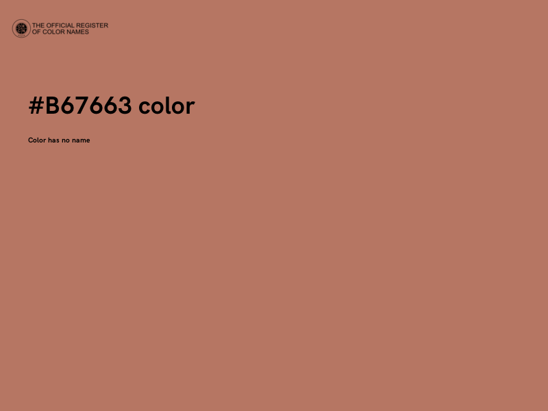 #B67663 color image