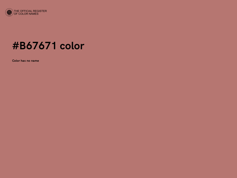 #B67671 color image