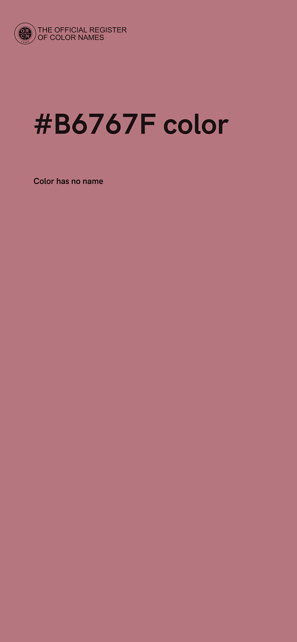 #B6767F color image